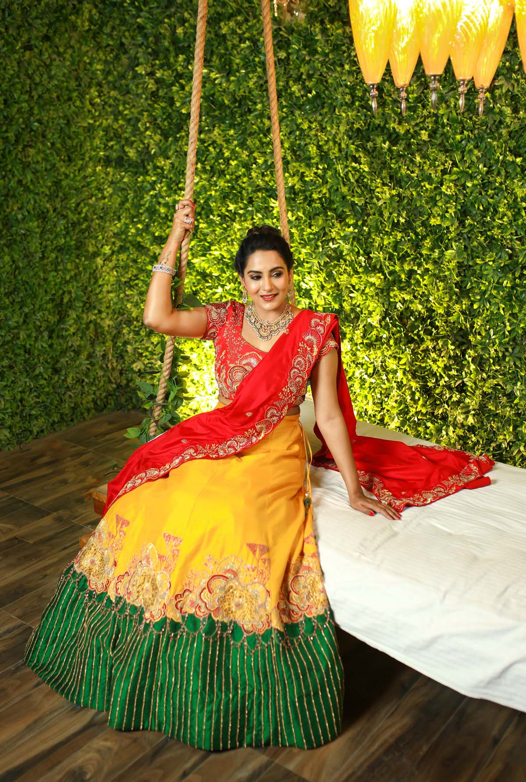 Yellow & Red Bridal Lehenga