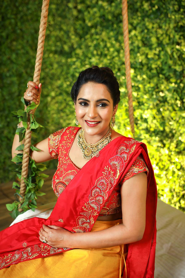 Yellow & Red Bridal Lehenga