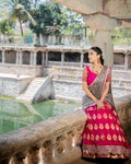 PINK BANARASI LEHENGA SET